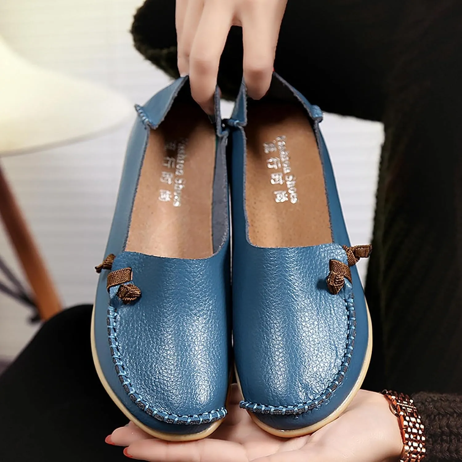 Womens Dress Shoes Fashion Sneakers for Women 2024 Mens Loafers Casual Slip On Casual Round Head Christmas Dress Shoes for Women Comfort Cute Casual Slip On Lightweight