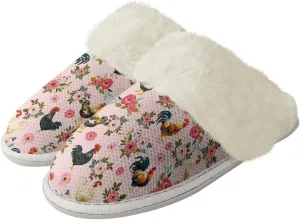 Women's Flannel Lined Slippers Fluffy House Shoes Furry Cozy Home Bedroom Comfy Winter Cute Warm Shoes