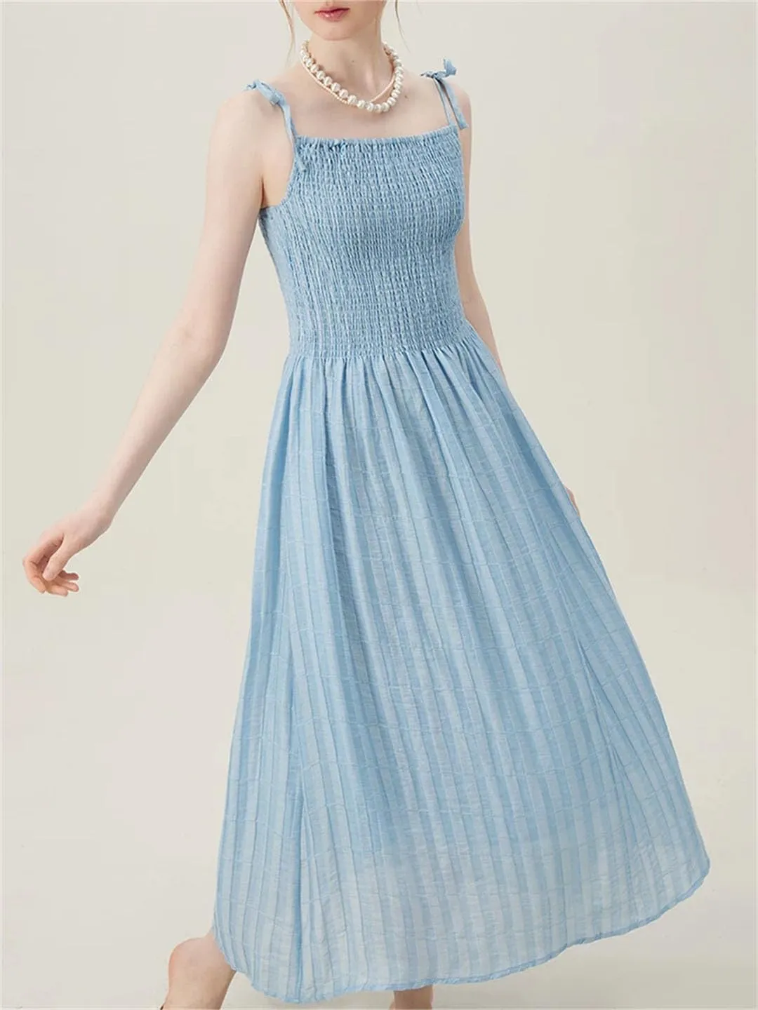 Women's French Long Suspender Casual Fashion Slim Dress