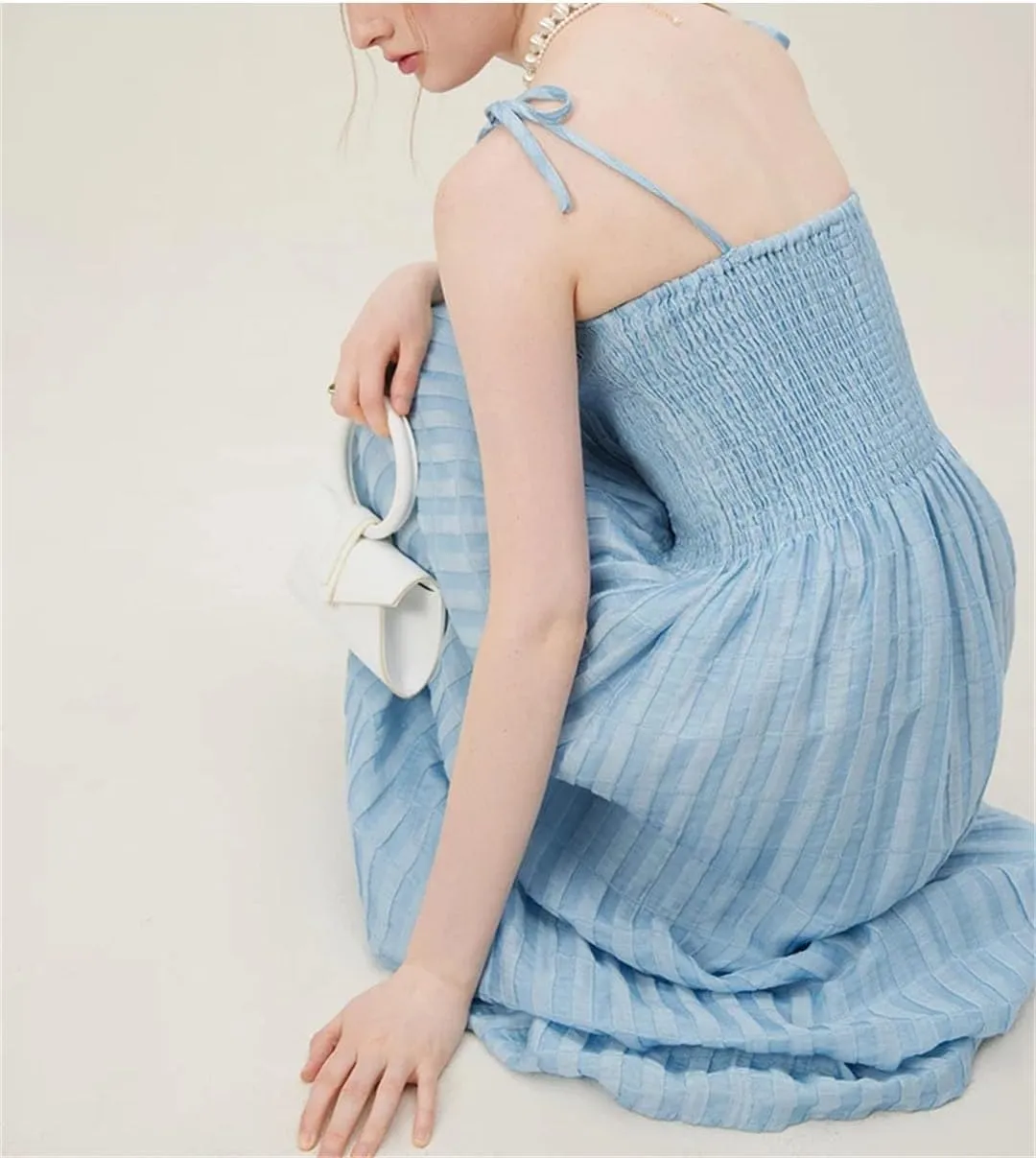 Women's French Long Suspender Casual Fashion Slim Dress