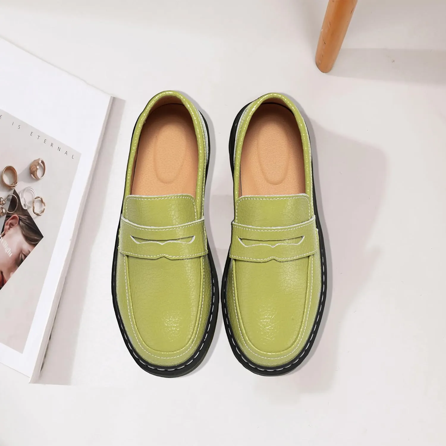 Women's Loafers Classic Penny Loafers for Women Fashion Driving Moccasins Women