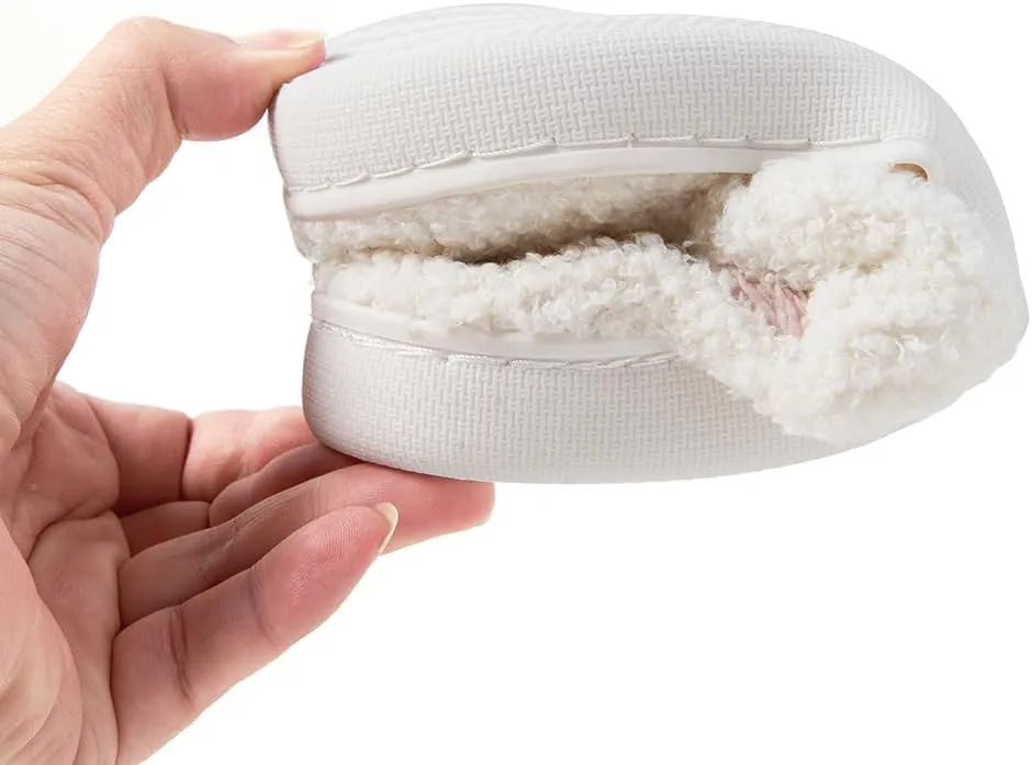 Women's Men's Retro Face Slippers Comfy Warm Plush Slip-On House Slipper for Winter Indoor Soft Cushion Non-slip Fluffy Slides Slippers