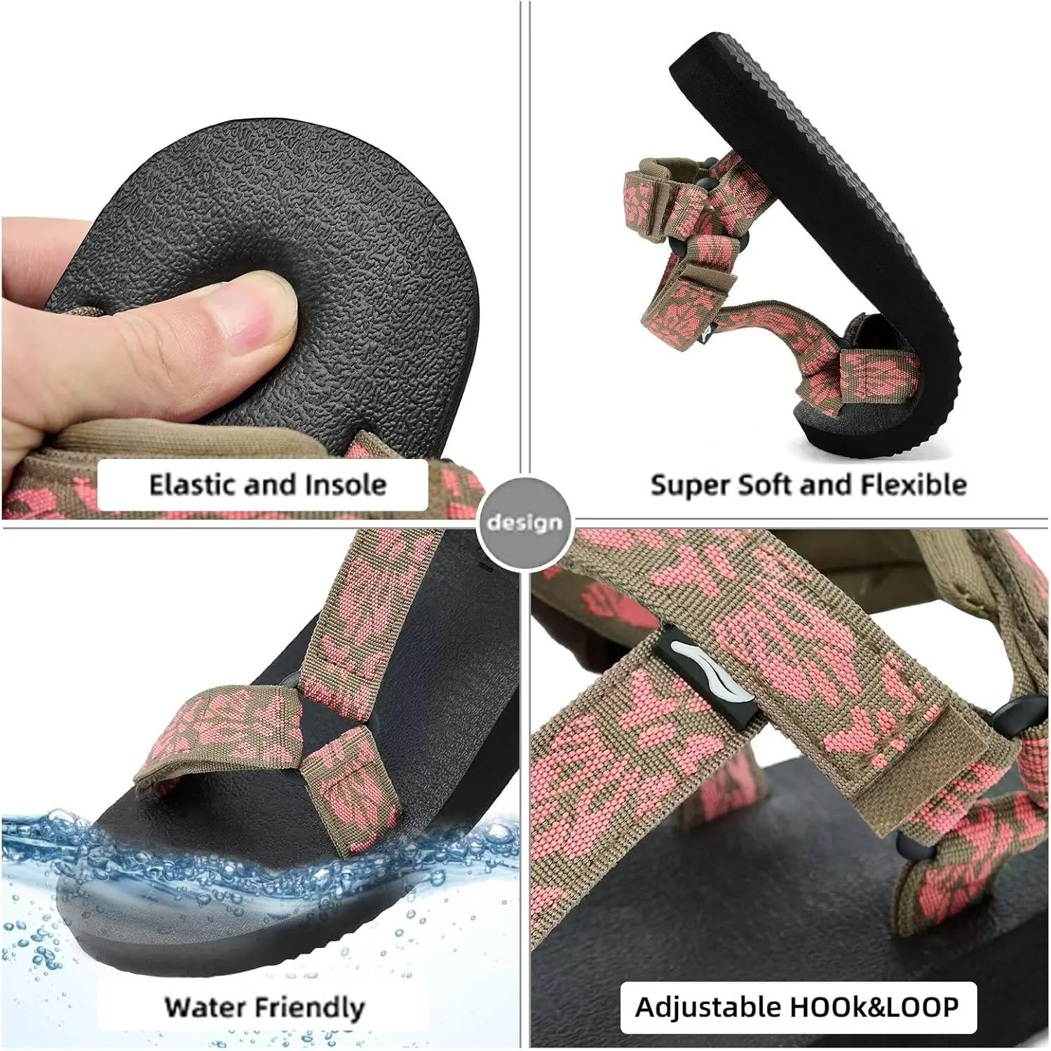 Women's Original Sport Sandals Hiking Sandals with Arch Support Yoga Mat Insole Light Weight Outdoor Water Shoes