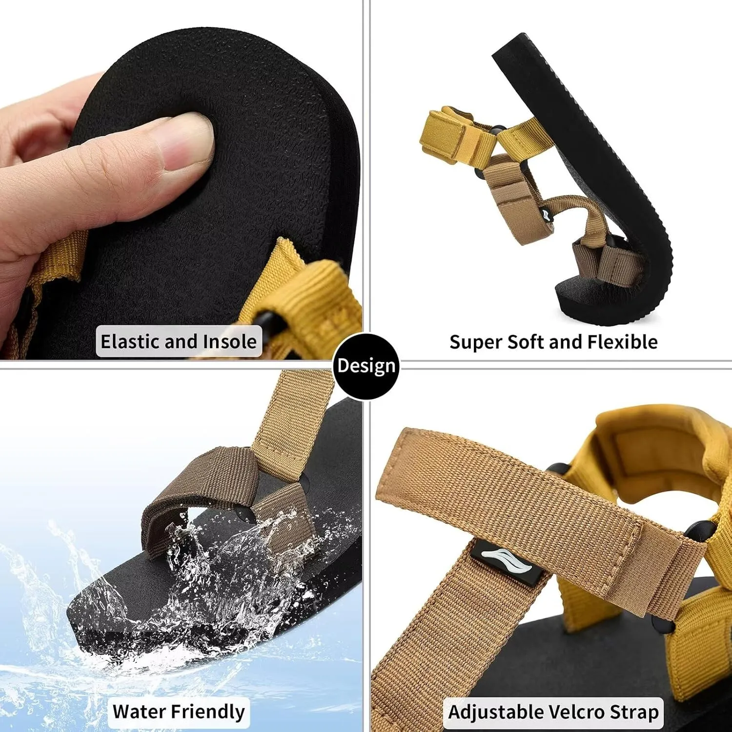 Women's Original Sport Sandals Hiking Sandals with Arch Support Yoga Mat Insole Light Weight Outdoor Water Shoes