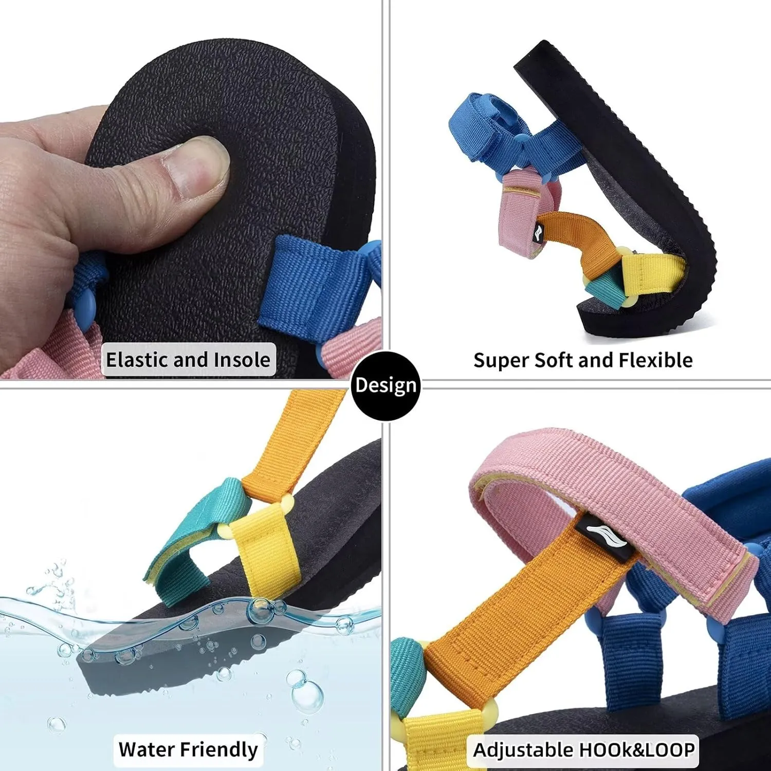 Women's Original Sport Sandals Hiking Sandals with Arch Support Yoga Mat Insole Light Weight Outdoor Water Shoes