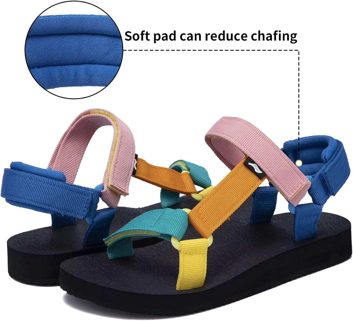 Women's Original Sport Sandals Hiking Sandals with Arch Support Yoga Mat Insole Light Weight Outdoor Water Shoes
