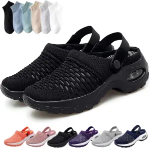 Women's Orthopedic Clogs with Air Cushion Support Mesh Shoes Slip-On Slippers for Women