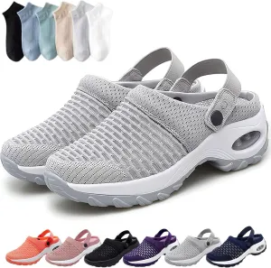 Women's Orthopedic Clogs with Air Cushion Support Mesh Shoes Slip-On Slippers for Women