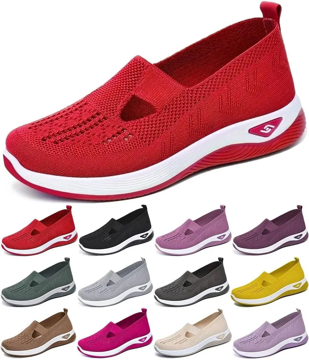 Women's Orthopedic Mesh Walking Shoes Athletic Sport Running Sneakers Slip-on Cozy Breathable