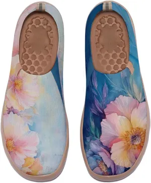 Women's Painting Slip On Travel Shoes Colorful Comfortable Lightweight Loafers Knitted Breathable Casual Walking Footwear