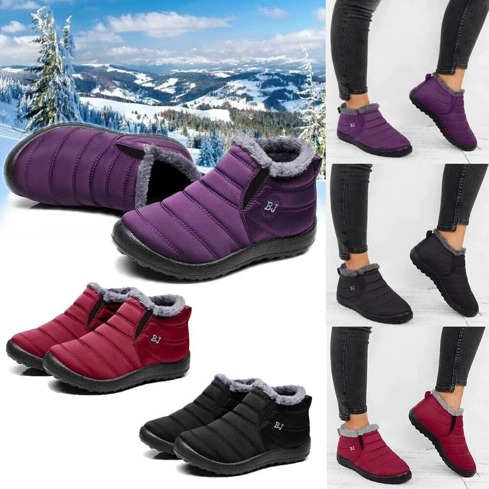 Women's Premium Warm & Comfy Snow Boot (Black,8)
