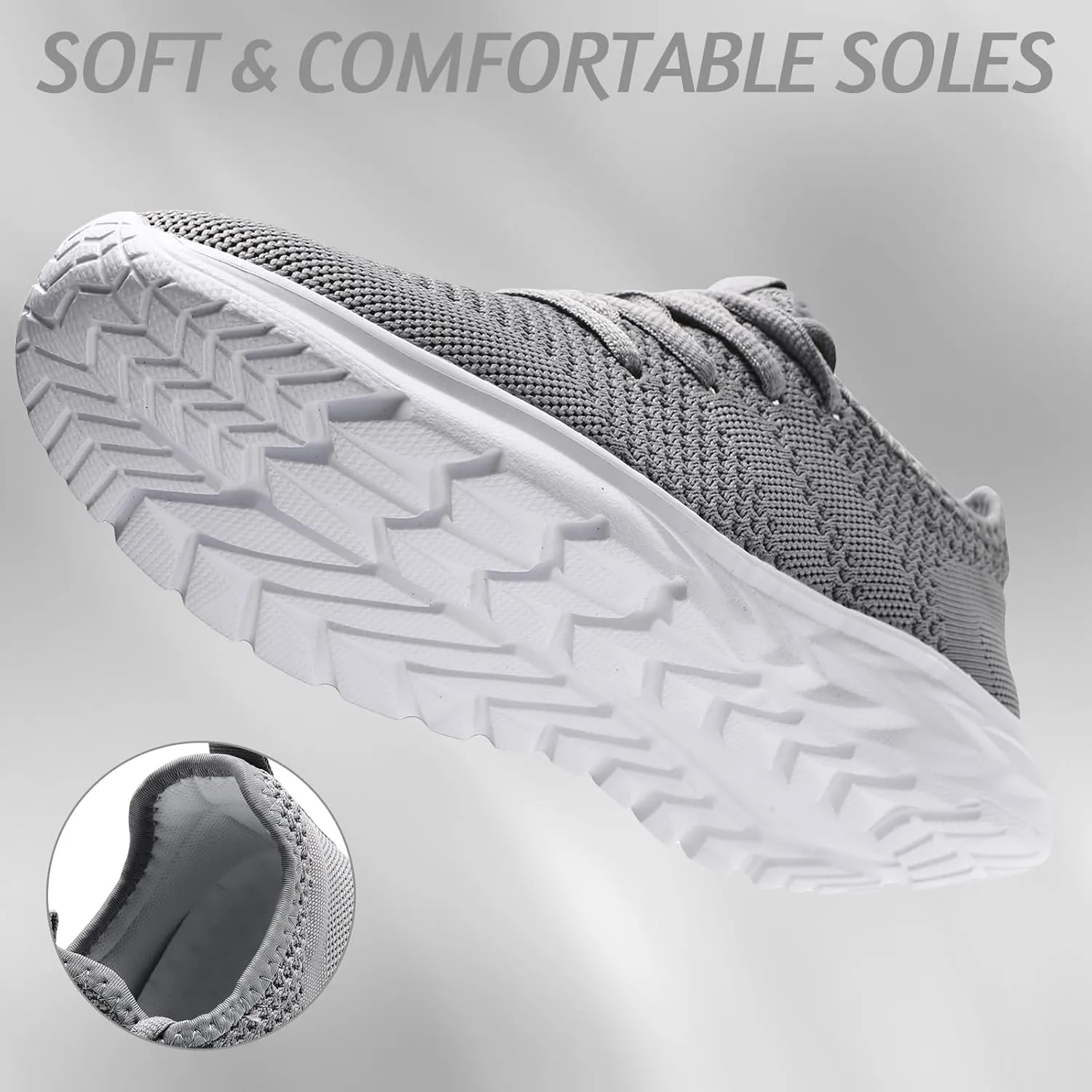 Womens Running Shoes Lightweight Tennis Shoes Slip On Walking Shoes Breathable Sneakers for Gym Travel Work