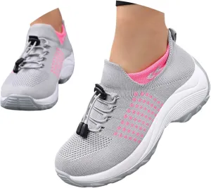 Women's Slip-On Sneakers Breathable Mesh Walking Shoes Comfortable Casual Athletic Sock Sneakers for Women Air