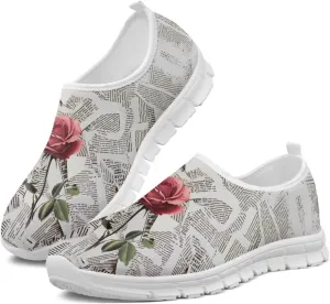 Women's Slip on Sneakers Casual Shoes Loafers Non Slip Breathable Comfortable Walking Sneakers Gifts for Women Girls White Sole Size 5.5-11.5