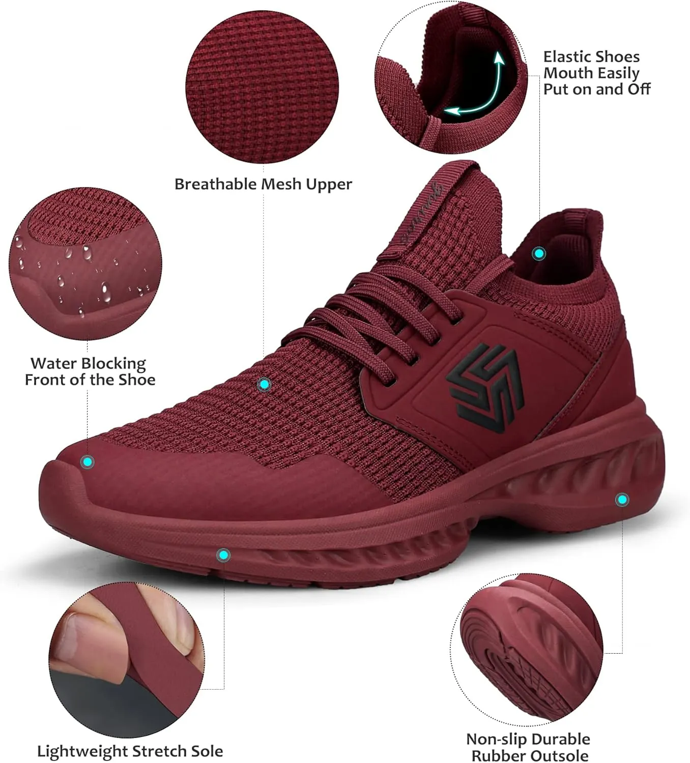 Womens Slip On Walking Shoes Non Slip Running Shoes Breathable Workout Shoes Lightweight Gym Sneakers