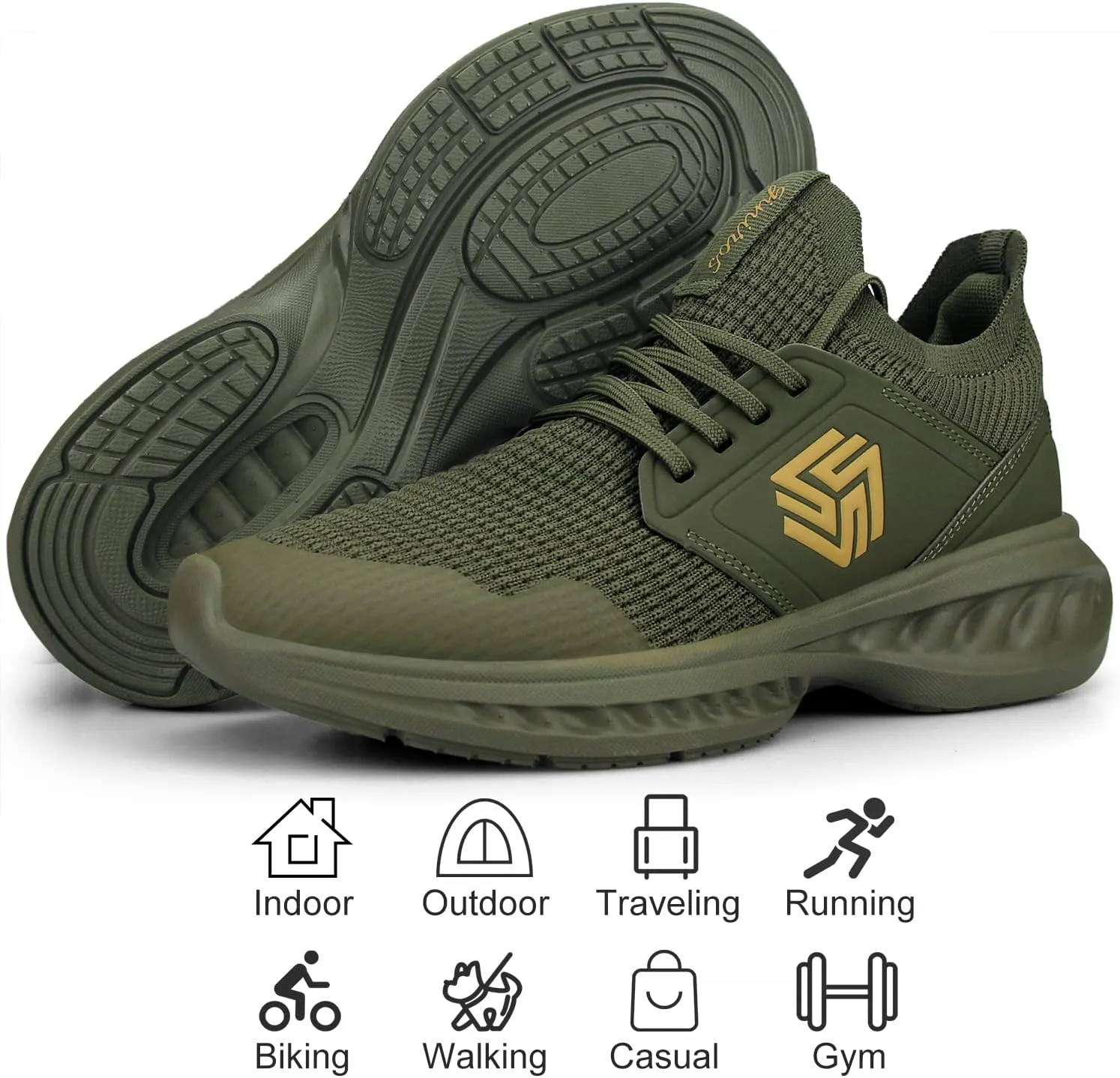 Womens Slip On Walking Shoes Non Slip Running Shoes Breathable Workout Shoes Lightweight Gym Sneakers