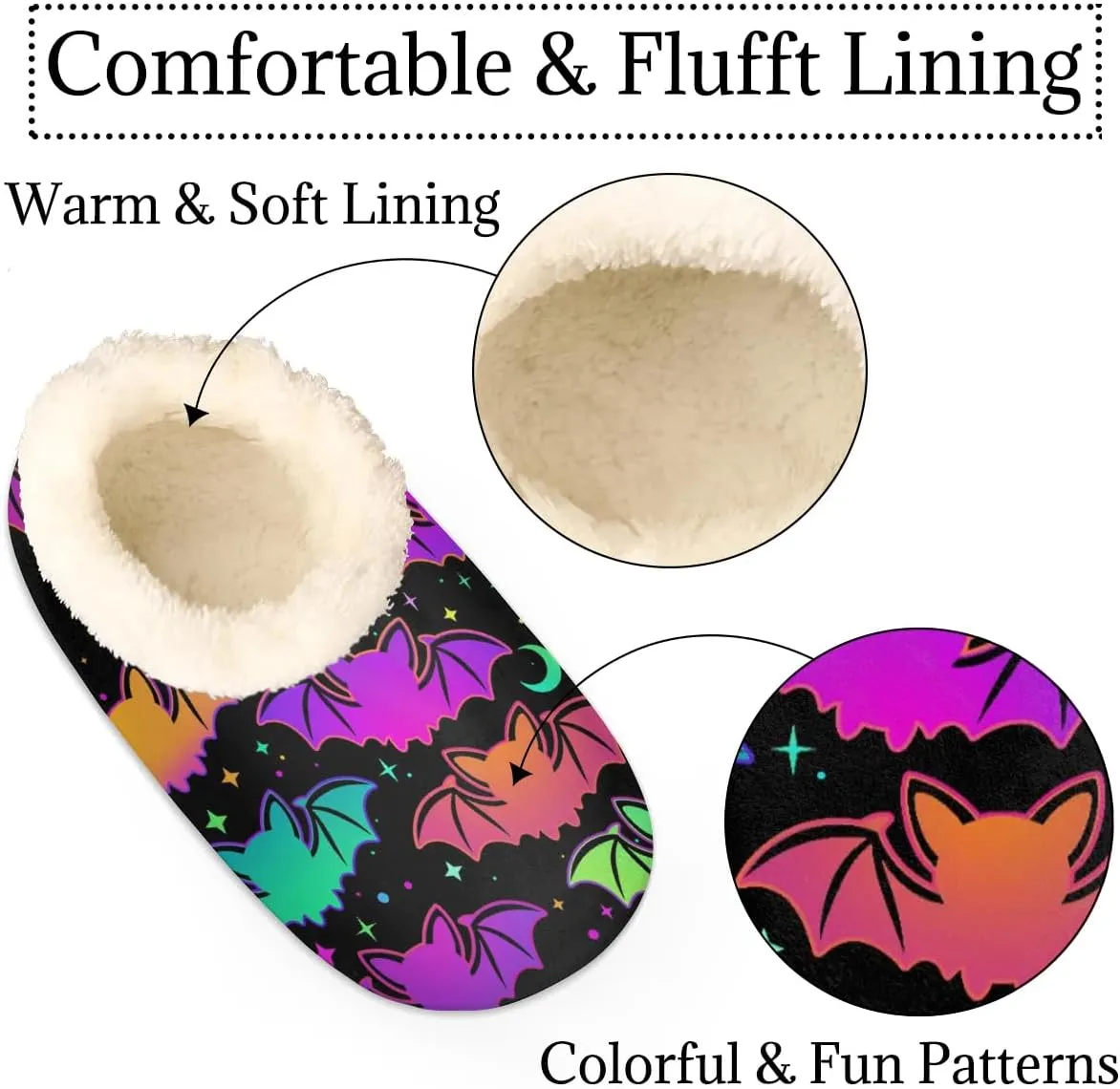 Women's Slippers Comfy Warm House Slippers for Women Men, Fuzzy Slip-on Plush Ladies Slippers Socks for Winter Bedroom Indoor and Outdoor