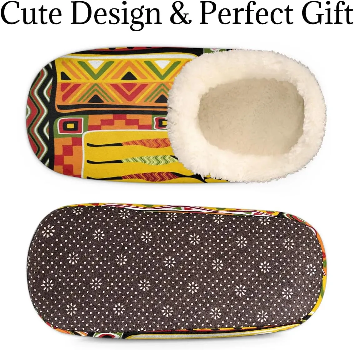 Women's Slippers Comfy Warm House Slippers for Women Men, Fuzzy Slip-on Plush Ladies Slippers Socks for Winter Bedroom Indoor and Outdoor