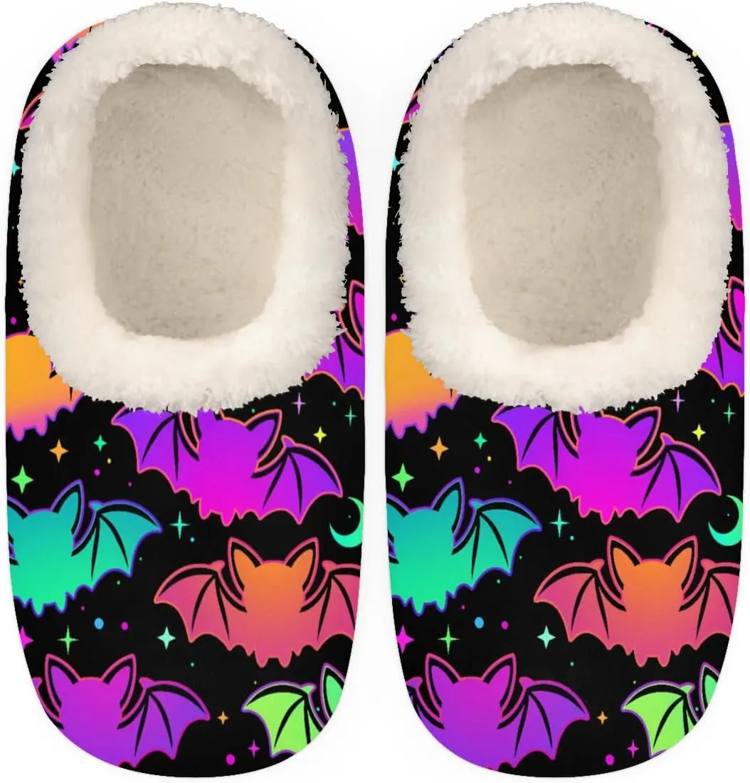 Women's Slippers Comfy Warm House Slippers for Women Men, Fuzzy Slip-on Plush Ladies Slippers Socks for Winter Bedroom Indoor and Outdoor