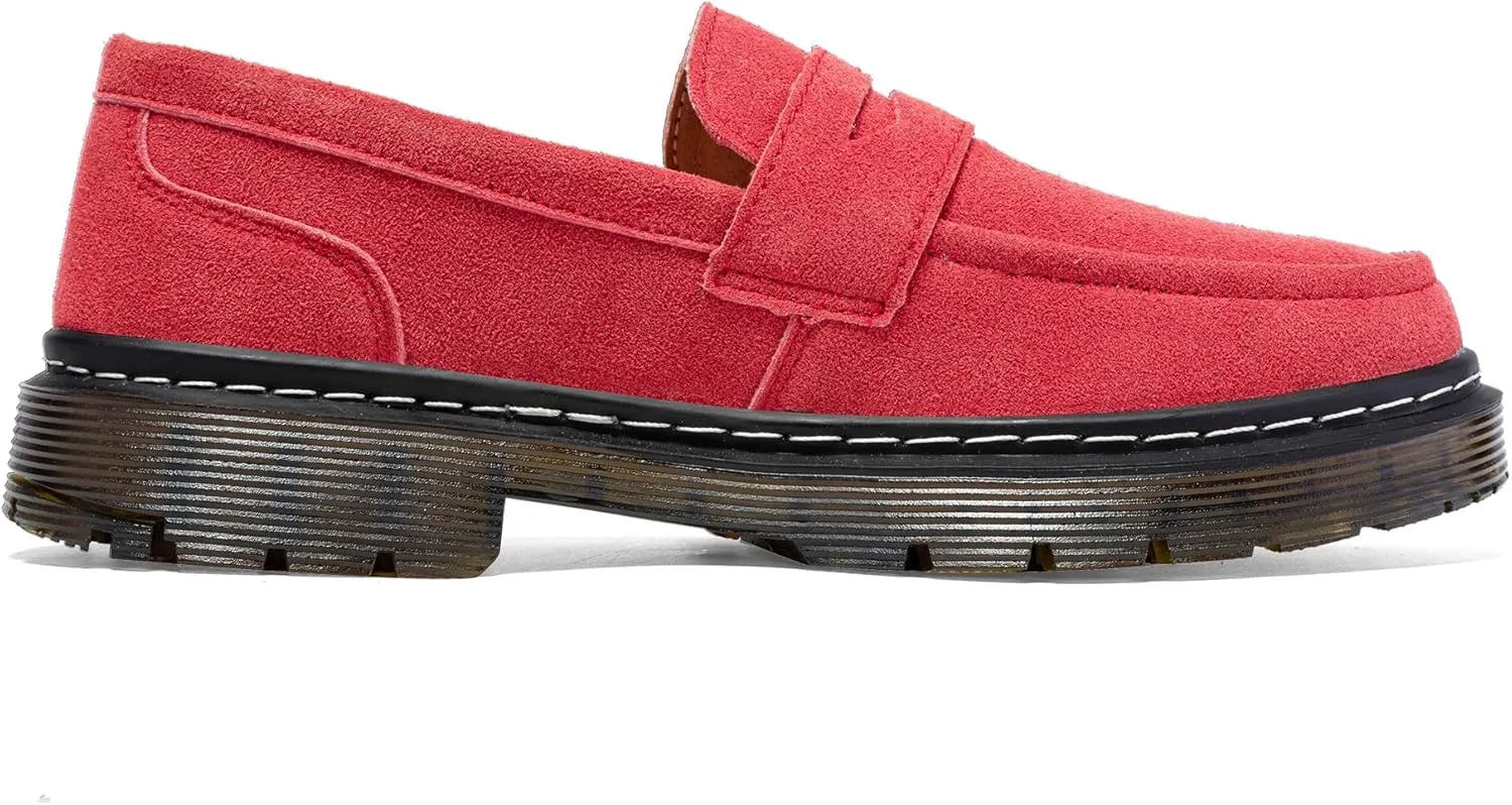 Women's Suede Penny Loafer Comfort Driving Moccasins Casual Slip-Ons Loafer Flats Fashion Women Business Work Shoes