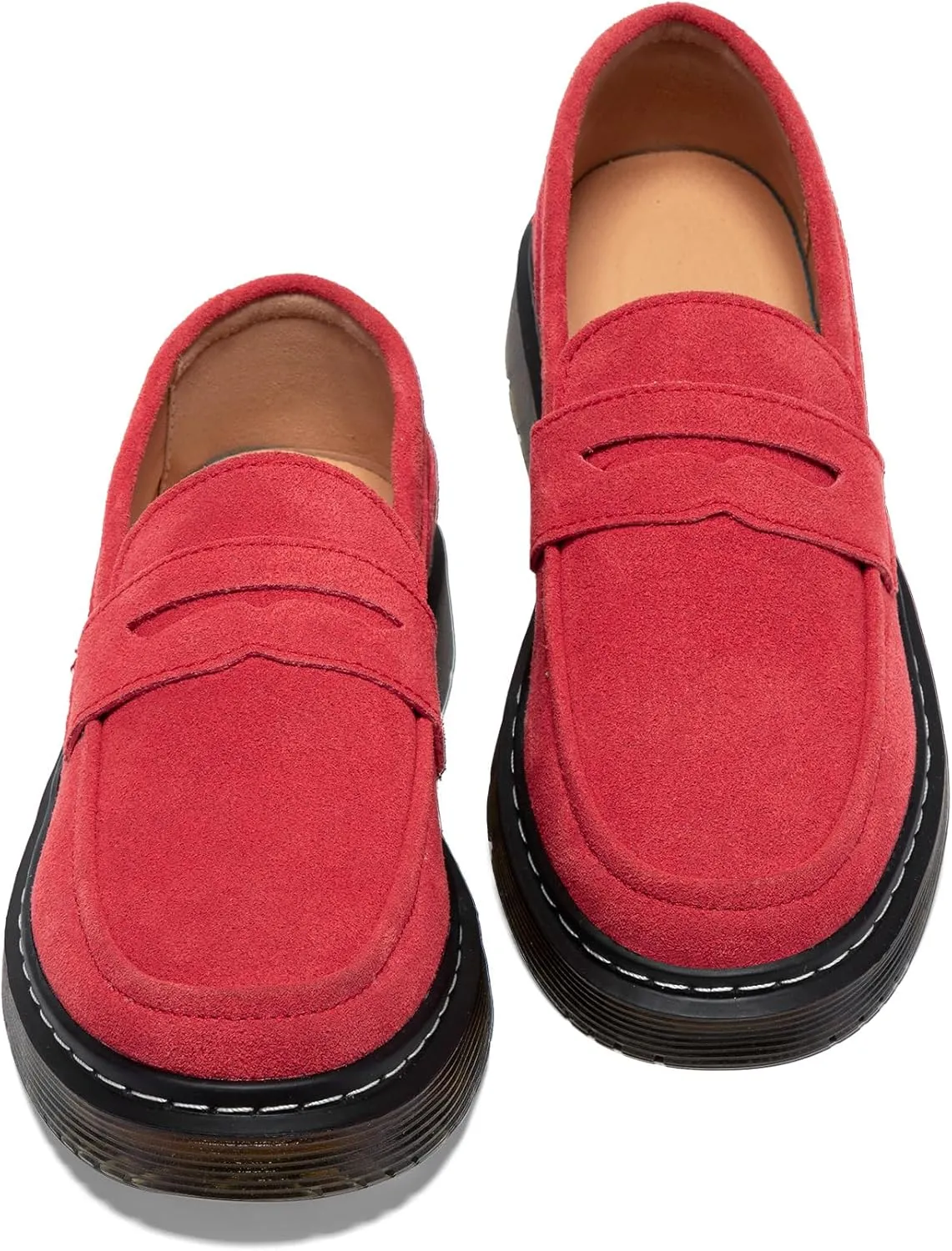 Women's Suede Penny Loafer Comfort Driving Moccasins Casual Slip-Ons Loafer Flats Fashion Women Business Work Shoes