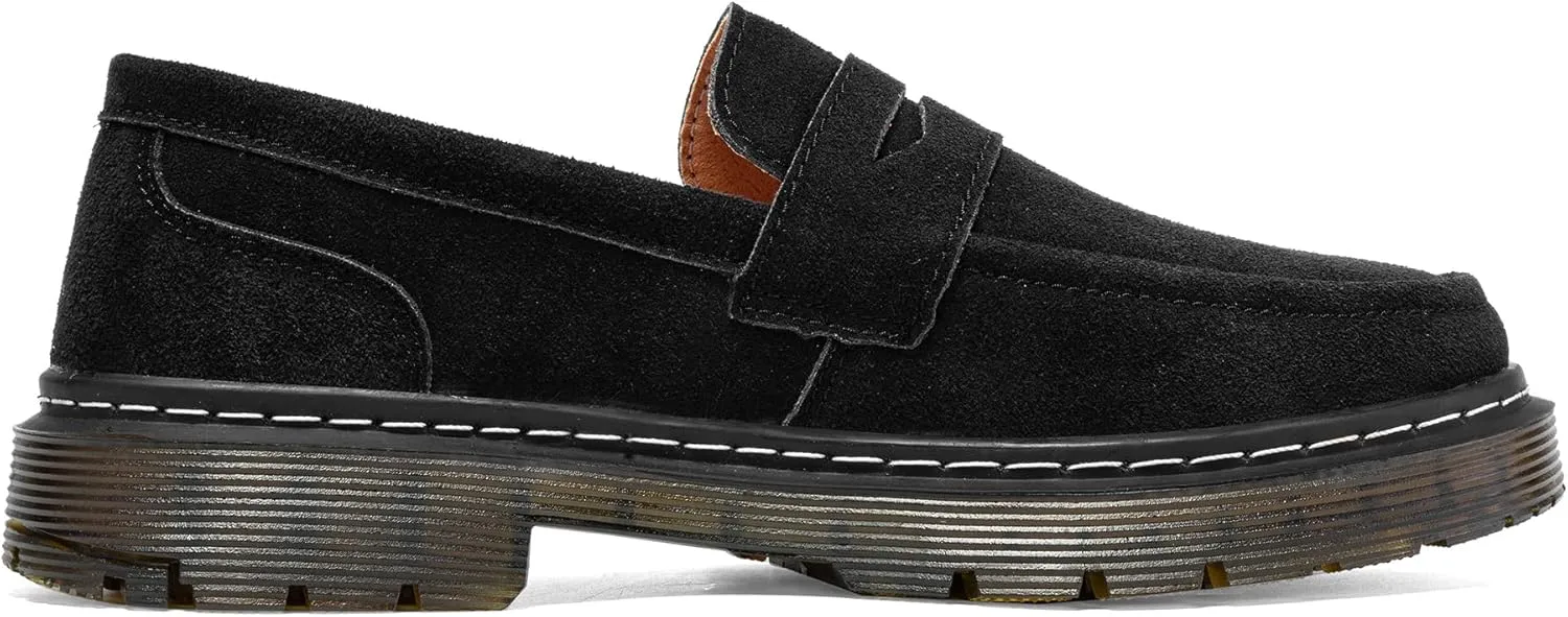 Women's Suede Penny Loafer Comfort Driving Moccasins Casual Slip-Ons Loafer Flats Fashion Women Business Work Shoes