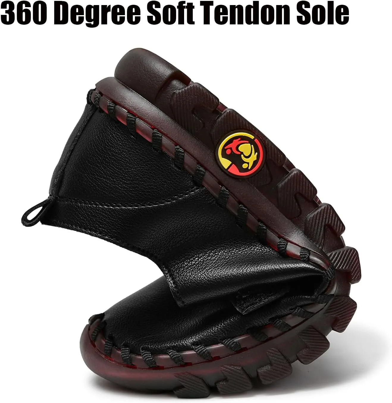Women's Tendon Soft Sole Casual Orthopedic Shoes Fashion HandSewing Leather Non-Slip Flat Loafers Low-top Outdoor Comfy Breathable Walk Mam Nurse Shoes