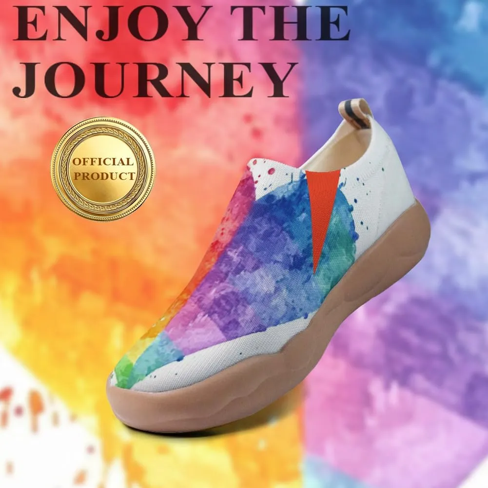 Women's Travel Walking Shoes Knit Slip On Casual Loafers