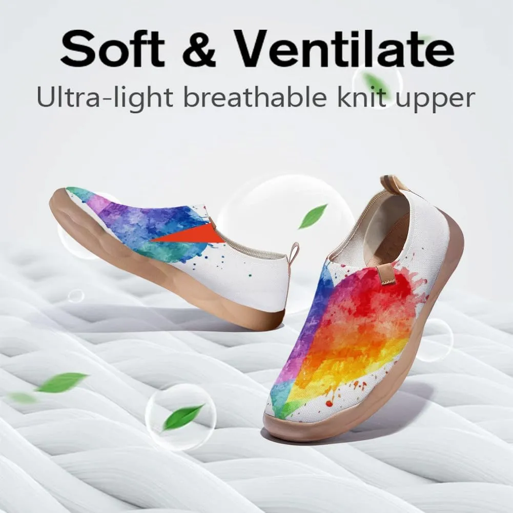 Women's Travel Walking Shoes Knit Slip On Casual Loafers