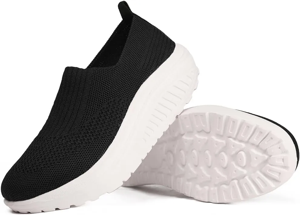 Women's Walking & Jogging Shoes - Light Mesh, Non Slip, Breathable Casual Slip-On Shoes