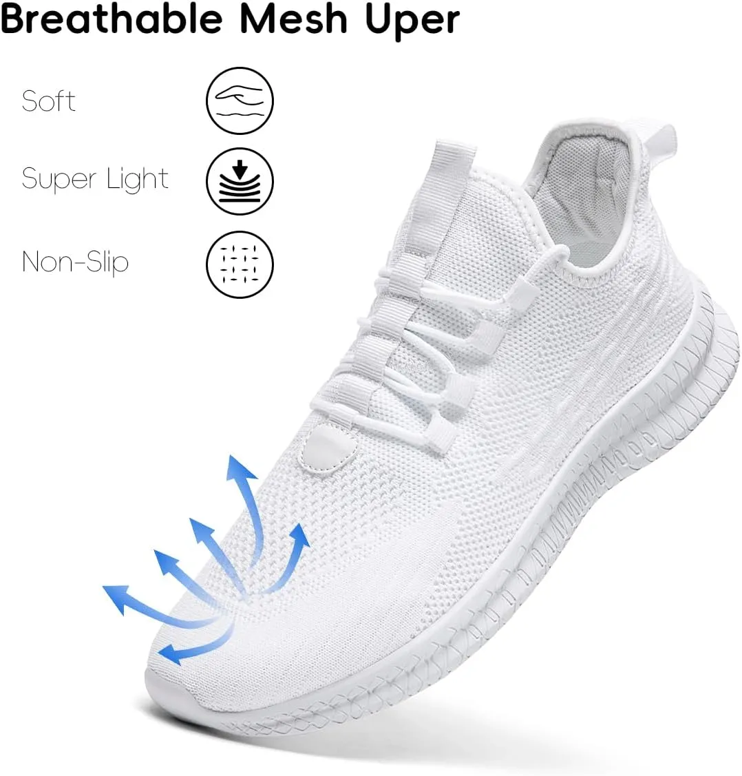 Women's Walking Shoes Casual Slip on Running Tennis Shoes Lightweight Breathable Non Slip Athletic Fashion Mesh Workout Casual Sports Sneakers