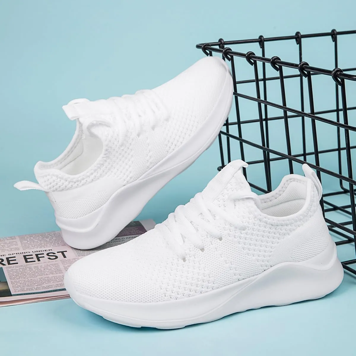 Womens Walking Shoes Running Sneakers Slip On Tennis Sport Workout Gym Athletic Outdoor Travel Work Lightweight Fashion Breathable Comfortable Shoe