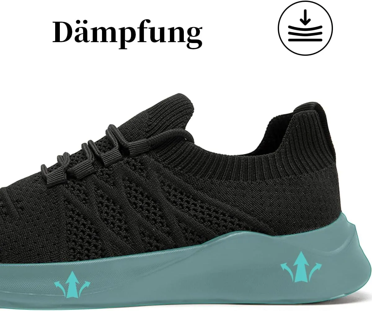 Womens Walking Shoes Tennis Slip On Sneakers Running Sport Workout Gym Shoes Athletic Non Slip Breathable Lightweight Fashion Casual Black US 6 to US 11.5