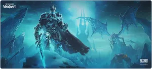 World of Warcraft Lich King Gaming Mousepad, Computer Mouse Mat, Flat Stitched Edge, Non-Slip Rubber Base, Gamers & Office Use, 35 x 16 - Officially Licensed
