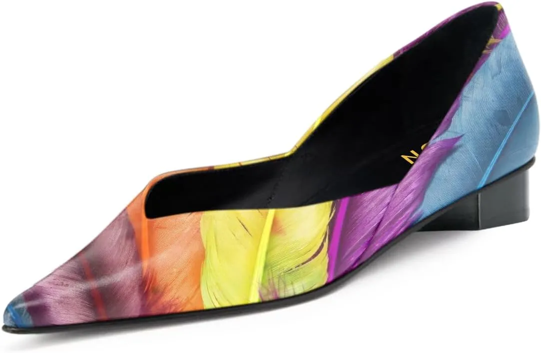 YDN Women's Pointed Toe Pumps Chunky Low Heel Comfy Slip On Dressy Casual Daily Office Basic Style Shoes Size 4-16 US