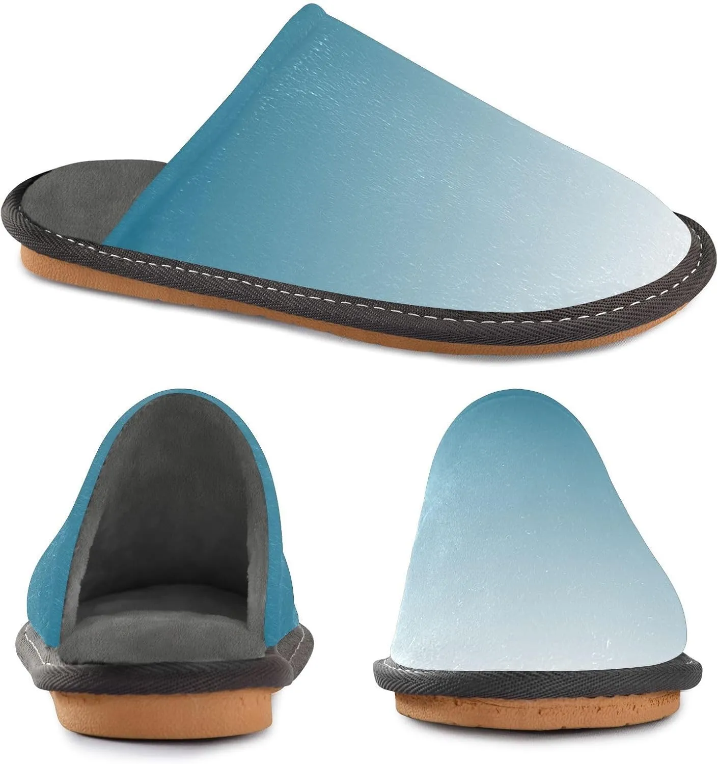 Yellow Lavender Gradient House Slippers for Women Men Non-Slip Comfy Slippers