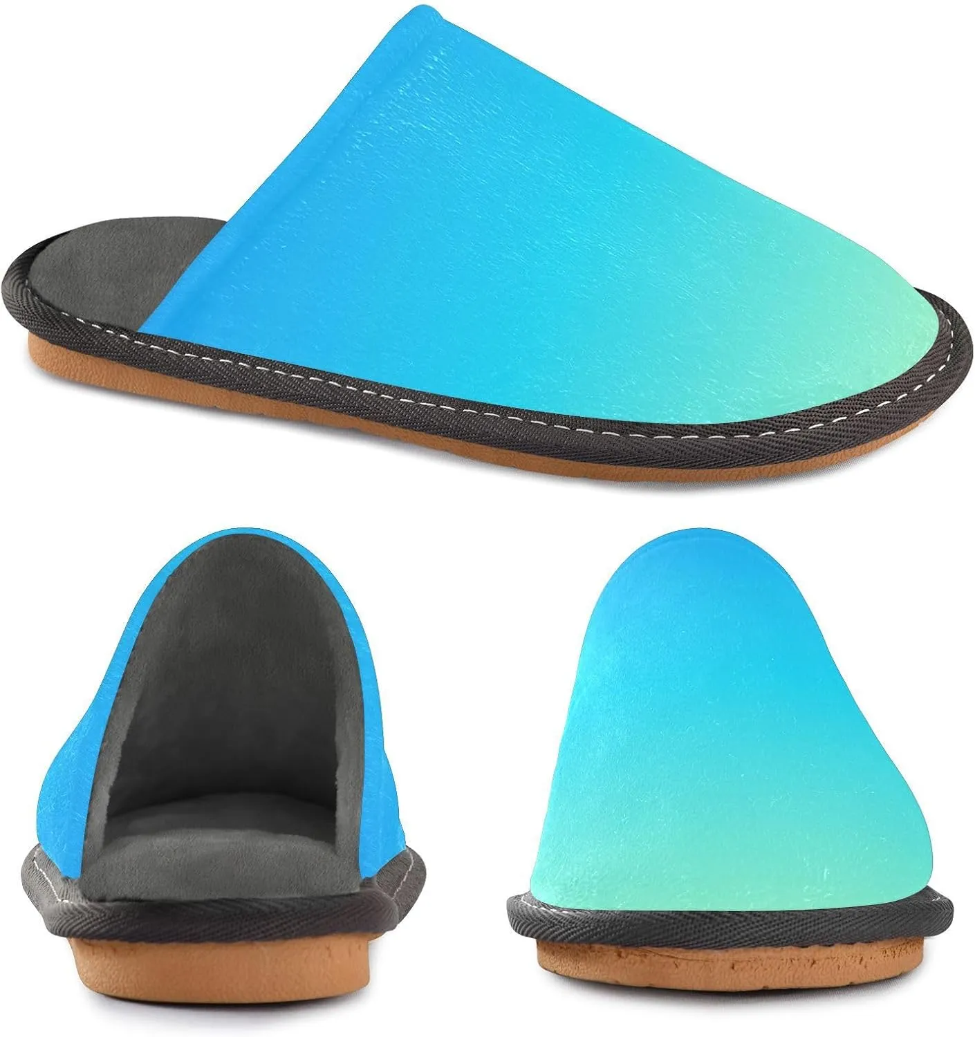 Yellow Lavender Gradient House Slippers for Women Men Non-Slip Comfy Slippers