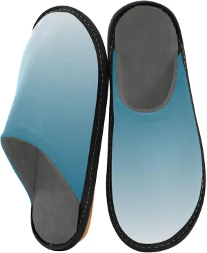 Yellow Lavender Gradient House Slippers for Women Men Non-Slip Comfy Slippers
