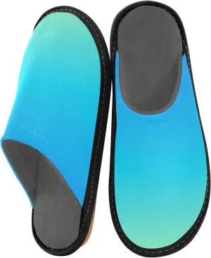 Yellow Lavender Gradient House Slippers for Women Men Non-Slip Comfy Slippers