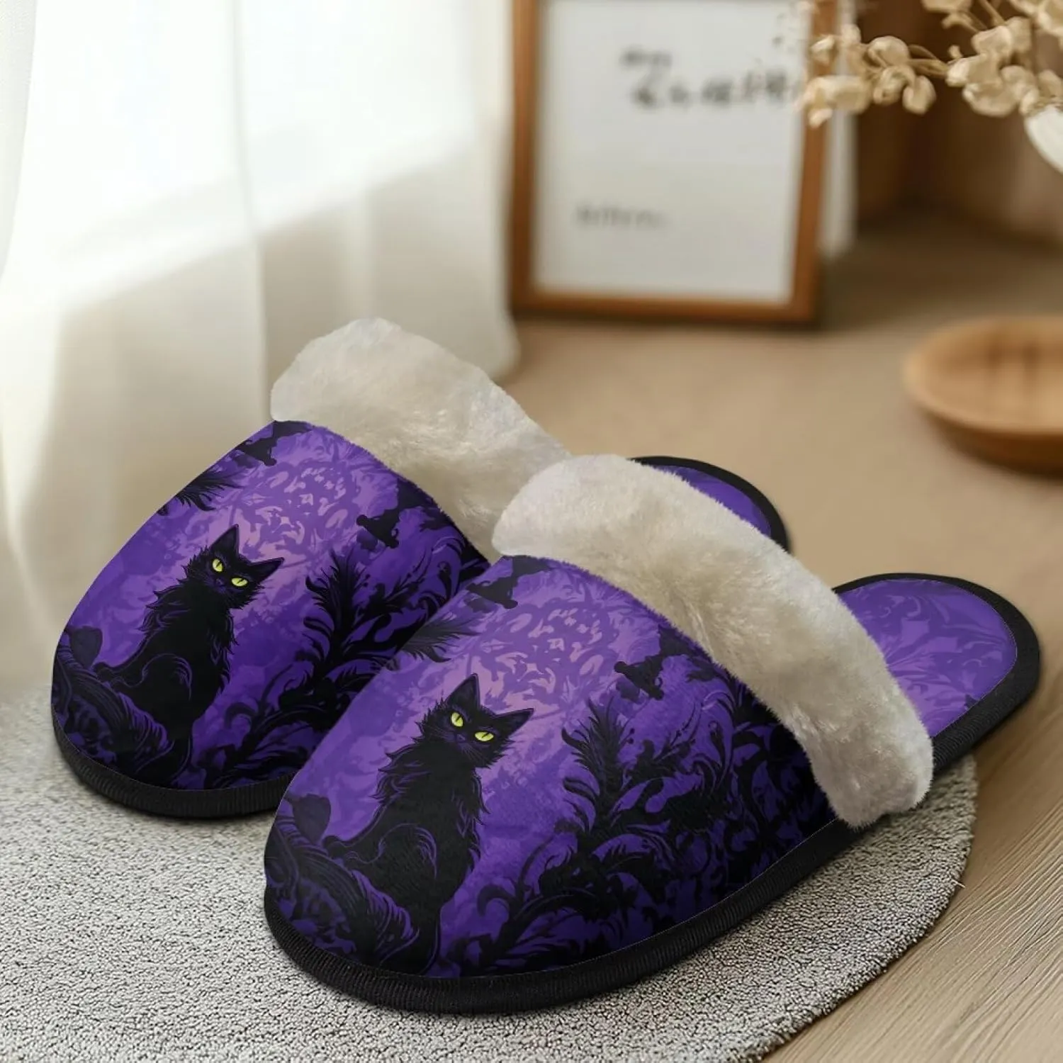YEXIATODO Comfy House Shoes Women Size XS-XL for Girls Fuzzy Slippers for Men Cotton Slippers