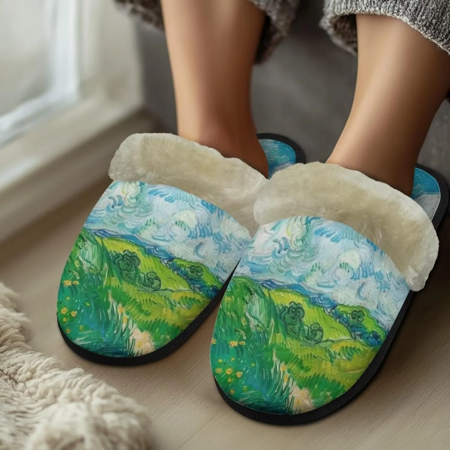YEXIATODO Comfy House Shoes Women Size XS-XL for Girls Fuzzy Slippers for Men Cotton Slippers