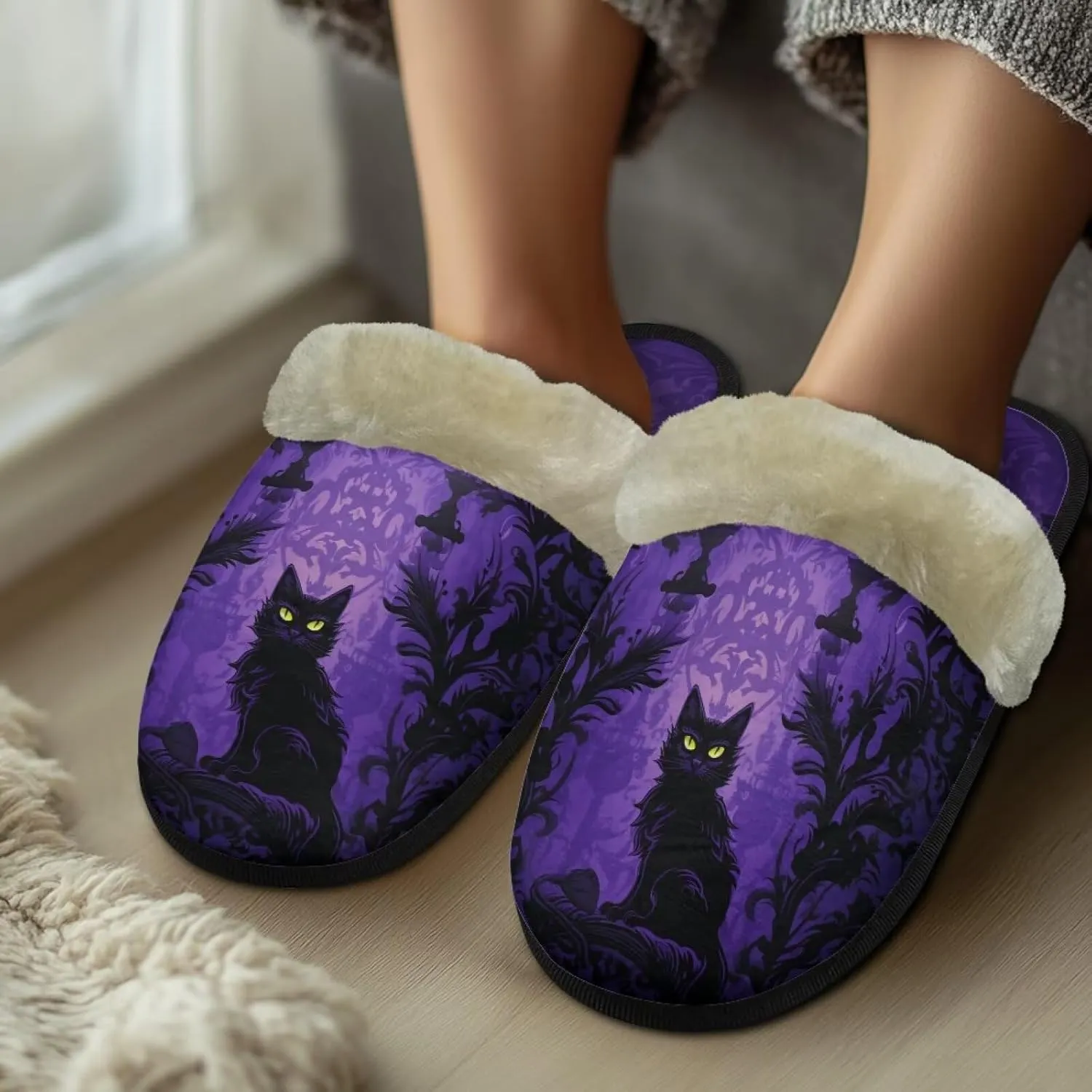 YEXIATODO Comfy House Shoes Women Size XS-XL for Girls Fuzzy Slippers for Men Cotton Slippers