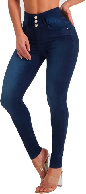 YUZIBAO Women's High Waist Skinny Stretch Jeans Shaping Butt Lifting Denim Pants