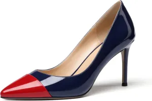 Zamikoo Women's Pointed Toe Classic Pumps Slip On Stiletto Heel Dress Shoes 85mm