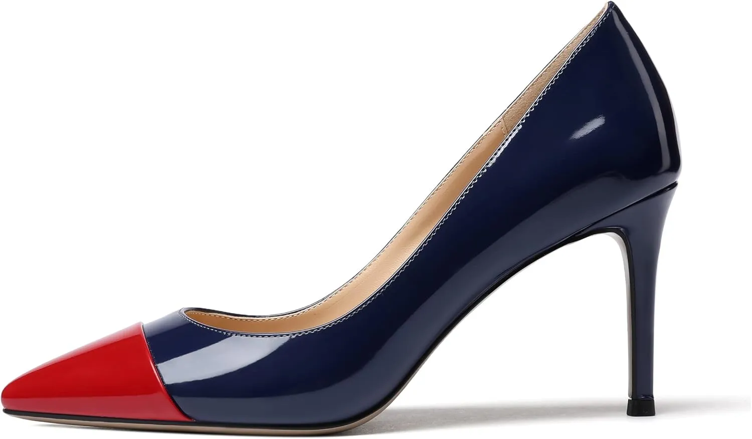 Zamikoo Women's Pointed Toe Classic Pumps Slip On Stiletto Heel Dress Shoes 85mm