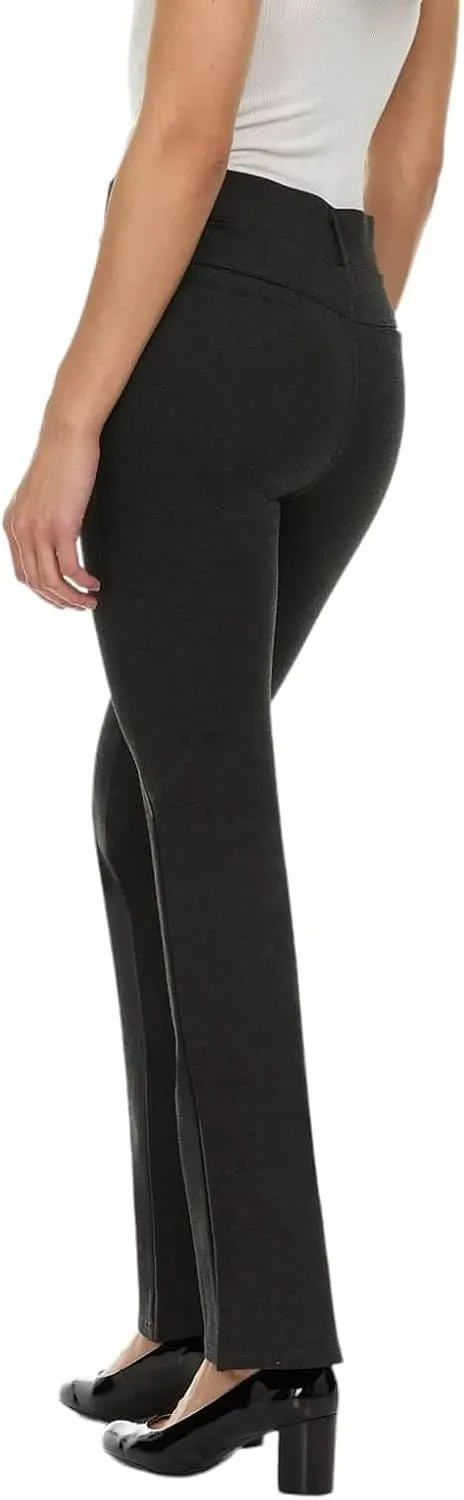 ZayWay Women's Stretch Bootcut Dress Pants with Pockets - Wear to Work - Ponte Treggings