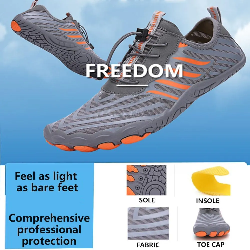ZJQ Grounded Footwear for Women, Grounded Footwear for Men, Grounded Footwear Barefoot Shoes, Trail Running Barefoot Shoes