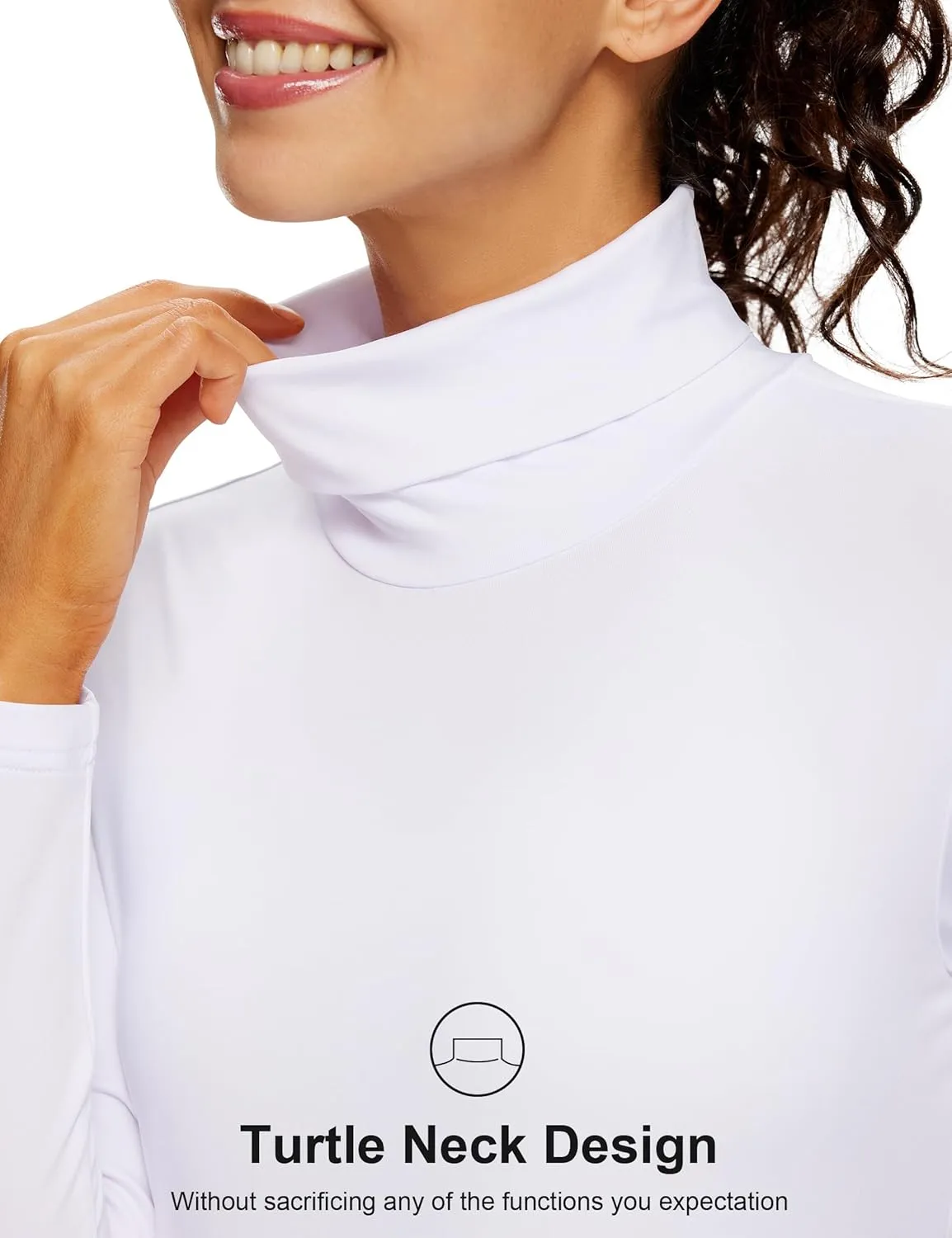 ZUTY 3 Pack Turtleneck Long Sleeve Shirts Thermal Underwear for Women Long Johns Winter Clothes Warm Base Layer Tops
